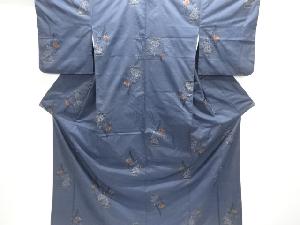 花瓶に花模様織り出し本場泥大島紬着物(5マルキ)